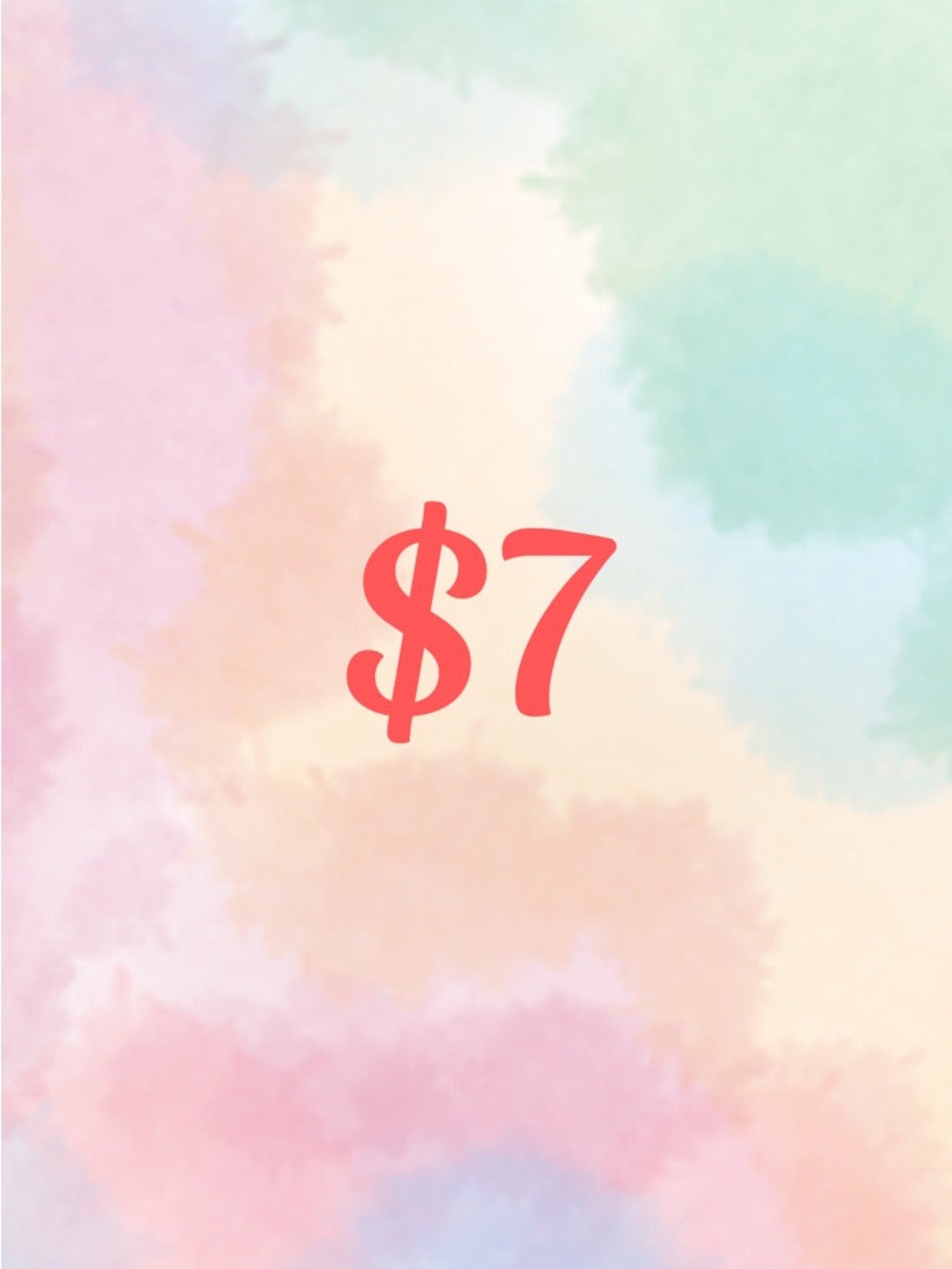 Price Overlay Image - Pastel Watercolor $7